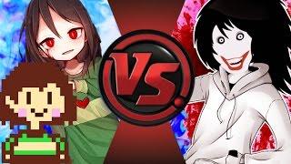 CHARA vs JEFF THE KILLER! (Undertale vs Creepypasta) Cartoon Fight Club Episode 93