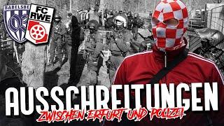 Auseinandersetzung zwischen Erfurt-Ultras und Polizei in Babelsberg!