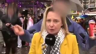 Belgian reporter Esmeralda Labye is sexually assaulted by a man at Cologne carnival   Daily Mail Onl