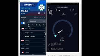 【Windscribe VPN】Review Czech Republic Speed Test ️️️️