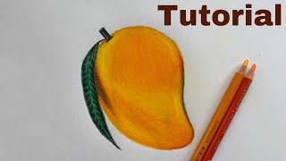 How To Draw A Mango | Color Pencil Tutorial