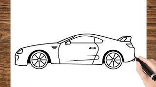 How To Draw Toyota Supra | Easy Car Drawing