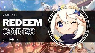 Redeem Codes in Genshin Impact Mobile - Guide