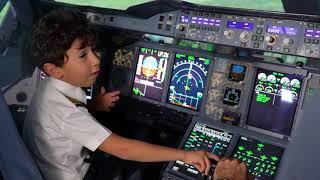 6-Year-Old Genius Kid Becomes Etihad Airways Pilot for a Day