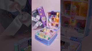 Unboxing Polly Pocket Keepsake Collection Starlight Dinner Party Compact Playset #pollypocket #asmr