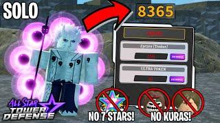 Solo Gauntlet Feat. 6 Star Obito (8k-9k+ Seconds!) *No 7 Stars* | All Star Tower Defense ROBLOX