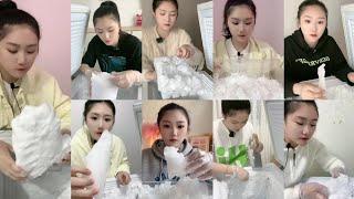 ( HER SOLO ) ONLY BIEST ASMR ICE EATING | FREEZER FROST ICE | SOFT ICE | FLAVOURED ICE