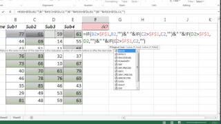 Extract marks if greater than logical test/value - Hindi