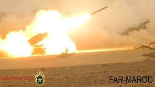 FARMAROC : مناورات الأسد الافريقي من المحبس بالصحراء المغربية - رماية حية براجمات HIMARS