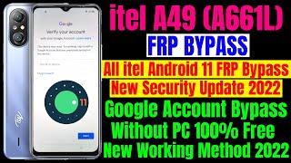 itel A49 (A661L) Frp Bypass Android 11 Update || Google Account Bypass Without PC 100% Free