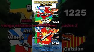 Lenguages in Iberian Península Over Time  #mapping #spain #countryballs #geography #map #ww2 #viral
