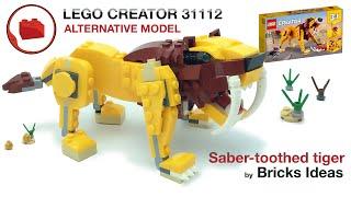 Lego MOC Saber-toothed Tiger Animal  - Lego Creator 31112 Alternative build tutorial  -  Part 4