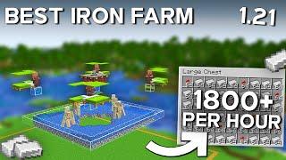 Minecraft BEST Iron Farm 1.21 | Iron Farm Tutorial - 1800+ Per/h