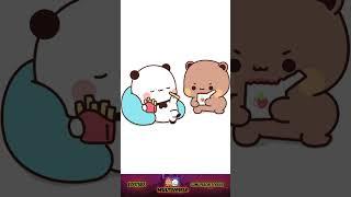 Peachu Eats French Fries | Bubu Dudu | Goma Peach | Mikmoachbear | Cute Couple | #bubududu #anime