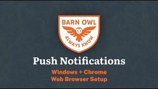 Push Notifications Setup - Windows + Chrome