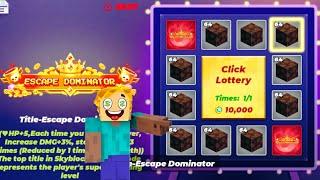 poor ro rich?  Lottery box of Blockman go SkyBlock