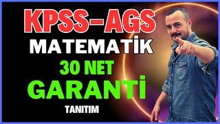 KPSS-AGS MATEMATİK 30 NET GARANTİ TANITIM