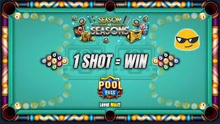 1 SHOT = WIN || Season of Seasons Flashback Viking pool pass Level Max GamingWithK 8 Ball Pool