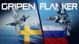 Jas 39 Gripen Vs Su-27 Russian | Digital Combat Simulator | DCS |