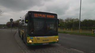 Poland, bus 107 ride from Police Piłsudskiego Rondo to Szczecin Plac Rodła