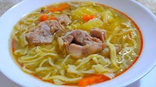 Chicken noodle SOUP! You'll lick your fingers!Olga's recipes.