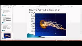 How To Put Text In Front of an Image in PowerPoint