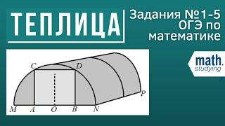 ОГЭ по математике. Задания 1-5 про теплицу