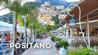 [4K] Italy Summer Evening : Walking down Positano Pyramid to Romantic Beach 🩴 Dinner at RADA