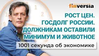 Рост цен. Госдолг России. Должникам оставили минимум и животное. Экономика за 1001 секунду