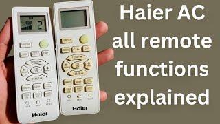 Haier AC remote functions explained