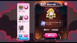 Level Failed in Candy Crush level 490