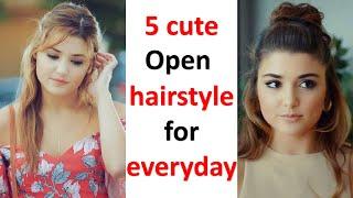 5 Cute hairstyle for everyday open hair style