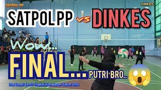 SATPOL PP VS DINKES | FINAL VOLI PUTRI HUT KORPRI KE 53 TAHUN 2024 PECAHKAN SUASANA