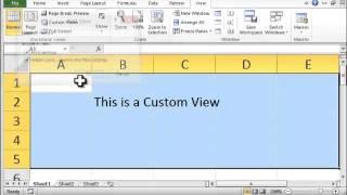 Excel 2010: How To Create Custom Views - Tutorial Tips and Tricks