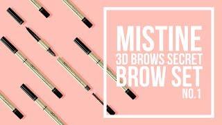 3 in 1 Brow Set | Mistine 3D Brows Secret Brow | Poki Peach