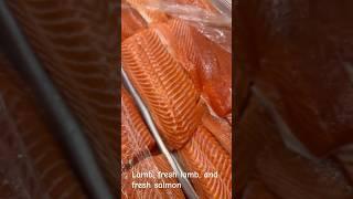 Cooking Fresh Market Lamb & Salmon | Chef in the Kitchen#meat #fyp #shorts