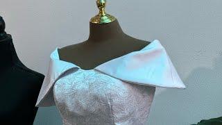 how to cut and sew cape on a peplum blouse