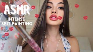 ASMR | SPIT PAINTING INTENSO (mouth sounds, close of you) ‍↕️