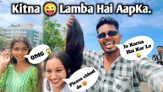 Kitna  Lamba Hai AapKa OMG  ||Crazy Neeraj Vlogs||#prank #flirting #reaction #trending #proposal
