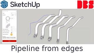 Sketchup Extension: Pipeline from edges