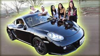 O ÚLTIMO A TIRAR A MÃO DO PORSCHE EM MOVIMENTO GANHA 1.000,00 REAIS ! DESAFIO TEENS FUN (MALOUCOS)