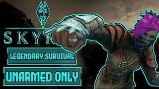 Can I Beat Skyrim Legendary Survival Difficulty With ONLY UNARMED?! | Skyrim Legendary Challenge!