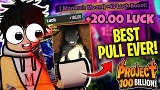 MY BEST & STRONGEST PULL WITH 185 LUCK!!! In Project 100 Billion! (Part 27) Anime Card Clash!