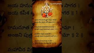 hanuman chalisa lyrics in Telugu #devotionalsongs