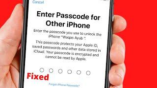 Enter Passcode for other iPhone 2024 | Enter Old passcode iPhone icloud Stuck | Reset encrypted data