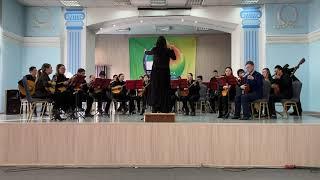Оркестр русских народных инструментов Кызылского колледжа искусств им. А. Б. Чыргал-оола.