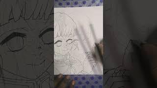 Drawing KANAO TSUYURI||Demon slayer/kimetsu no yaiba#shorts #animedrawing