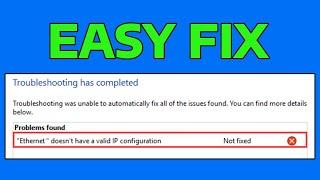 2025 Fix "Ethernet doesn’t have a valid IP configuration" in Windows 10/11