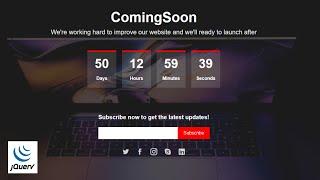 Build A Countdown Timer Using jQuery || Display Timer