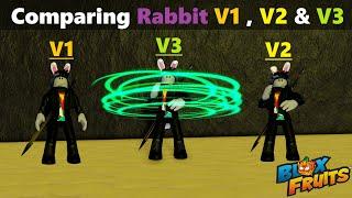 Comparing Rabbit Race V1, V2 & V3 in Blox Fruits #roblox #bloxfruits